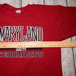 VTG 80s Healthknit Maryland Terrapins Sweater Womens L USA Collegiate Cropped Red Size L Photo 5