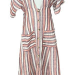 Free People  Monday Striped Linen Midi Dress XS Photo 0