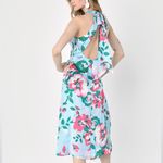 Lulus NWT Charming Celebrations Light Blue Floral Halter Midi Dress Size XS Photo 1