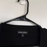 For Love & Lemons  Black Ribbed Lace Trim Cardigan Photo 2