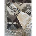 Gap  Cozy Southwest Grey Fringe Large Scarf Photo 3