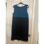 Studio 1 Teal And Black Sleeveless Polyester Dress Size 16 business casual Blue Photo 3