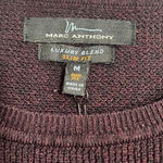 Marc Anthony  men’s sweater - slim fit- size Medium- burgundy & black heathered Photo 2
