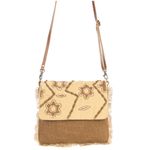 NWT Boutique Boho Wildlower Ridge Embroidered Crossbody Fringed Bag Tan Photo 1