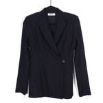 Bailey44 NWT Bailey 44 Striped Boyfriend Blazer XS Black Ponte Jackpot Photo 3