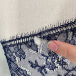 The Kooples Navy Lace Crepe Fit and Flare Mini Dress Photo 7