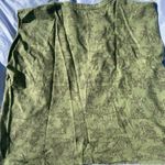 Aerie  dolman sleeve floral oversized sage green shirt  Photo 4