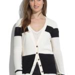 Madewell Inlet Colorblock White & Black Cardigan M Photo 1