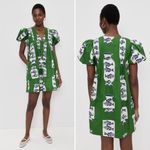 Hunter Bell  Wilkes Dress Herring Green Puff Sleeve Cotton Size Medium NWT Photo 10