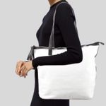 Walter Baker  NWT Carly Bag White Canvas Tote Top Handle Bag Large Photo 0