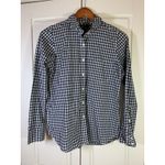 J.Crew  Gingham Shirt Women 4 Check Blue White Classic Preppy Church School‎ Photo 2