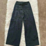 Tahari Black Modal Blend Wide Leg Dress Pant with Waist Front Tie Sz 2 Photo 1