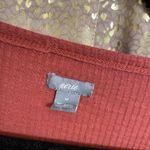 Aerie  Women’s Medium Long Sleeve Button Down Burnt Orange Red Bodysuit Stretch Photo 3