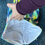 Shoshanna swimwear underwire bra one piece beaded strap lined 18% spandex Blue Size 8 Photo 2