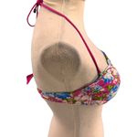 Abercrombie & Fitch Pink Blue Floral Twist Front Tie Halter Top Size Medium Photo 2