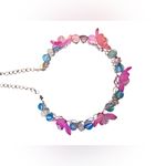 Fairy bracelet with Cotton Candy Glass Beads, Mermaid Beads and Crystals Blue Photo 4