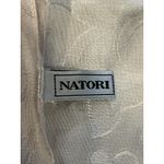 Natori  Scarf Womens One Size Ivory Satin Jacquard Floral Paisley Made in Italy Photo 5