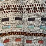 Vintage Capelli Straw Tote Bag Fish Beachy Coastal Ocean Vacation Boho Knit Tan Photo 4