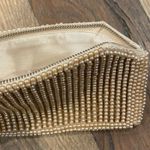 Foreign Vintage Gold Leaf Embellished Beaded Clutch Small Purse Photo 13