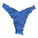 Women's bright blue small Cheeky Triangle Thong bikini bottoms​ Photo 3