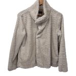 Patagonia Pelage Fleece Jacket Large Ivory Polyester Zip Snap Closure Pockets Photo 0
