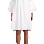 NWT Harshman Women's Daphne Ruffled Shift Minidress White Large Photo 0