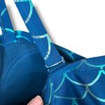 Torrid NWOT Mermaid Scales Blue Wireless Slim Fix Lattice One-Piece Swimsuit Photo 7