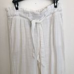 REWASH  Los Angeles White Cotton Beach Crop Pants M Photo 1