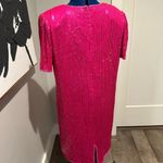 Vintage Roaman's Hot Pink Beaded Sequin Dress Size 10 Photo 3