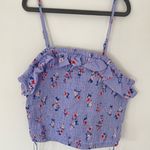 Pink Rose NWOT  Cropped Smocked Floral Blouse - Size Medium Photo 0