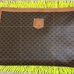 CELINE  Brown/Tan Leather Large Clutch Photo 0