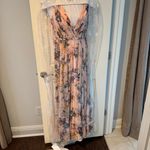 Mac Duggal Worn Once!  Pleated Floral A-Line Gown | Size 4 Photo 2