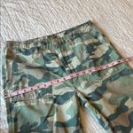 MOTHER The Shaker Chop Crop Printed Jeans 30 Camo Linen Blend Green Photo 12