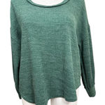 Perch by Blu Pepper Green Waffle Knit Long Sleeve Top Women’s Plus 1X Photo 0