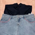 Hollister Medium Wash Embroidered Denim Mini Skort NWT Photo 6