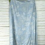 Vintage Boho Light Blue Yellow Paisley Maxi Skirt Size 14 Photo 1
