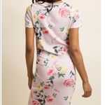 Pinkblush Pink Floral Fitted Ruched Short Sleeve Maternity Dress Size S Photo 1