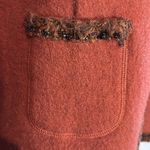 Mat Collection Orange Brown Beaded Cropped Pure Wool Jacket Blazer Small Photo 4
