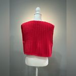 Red Unbranded Gold Button Crocheted Sweater Vest Size M EUC Size M Photo 1