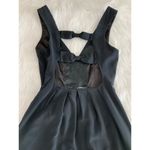 Walter Baker Silk Black Midi Dress Open Back Bow Detail Cocktail Party Size 0 XS Photo 9