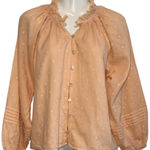 Cleobella  Peach Ruffle Blouse Photo 0
