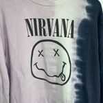 Nirvana Smiley Face Tie Dye Long Sleeve Sweatshirt Loungewear Women's XL Photo 1