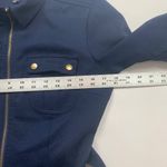 Sharagano Womens Navy Blue Belted Shirt Dress Roll-Up Sleeves Size 4 Photo 7