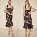 LPA Zelmira Floral Sleeveless Peplum Midi Flounce Dress Size Small Photo 1