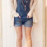 Dollhouse Denim Overalls Sz Large Distressed Coverall Shorts Shortalls Grunge Skater 90s Photo 4