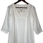 Malvin Hamburg Germany Linen Tunic Mini Dress White Size M Photo 1