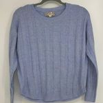 Pink republic  LACE BACK BLUE SWEATER SMALL Photo 0