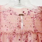 Free People  Stars Align Printed Blouse Ballet Pink Combo Size Small Photo 8