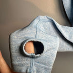 women's best Seamless Long Sleeve Athletic Crop Top Heather Blue Yoga Womens 2XL Photo 5