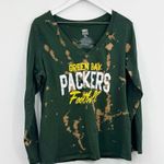 Junk Food Clothing Green Bay Packers Bleach Dyed Long Sleeve Shirt Size XL Photo 4